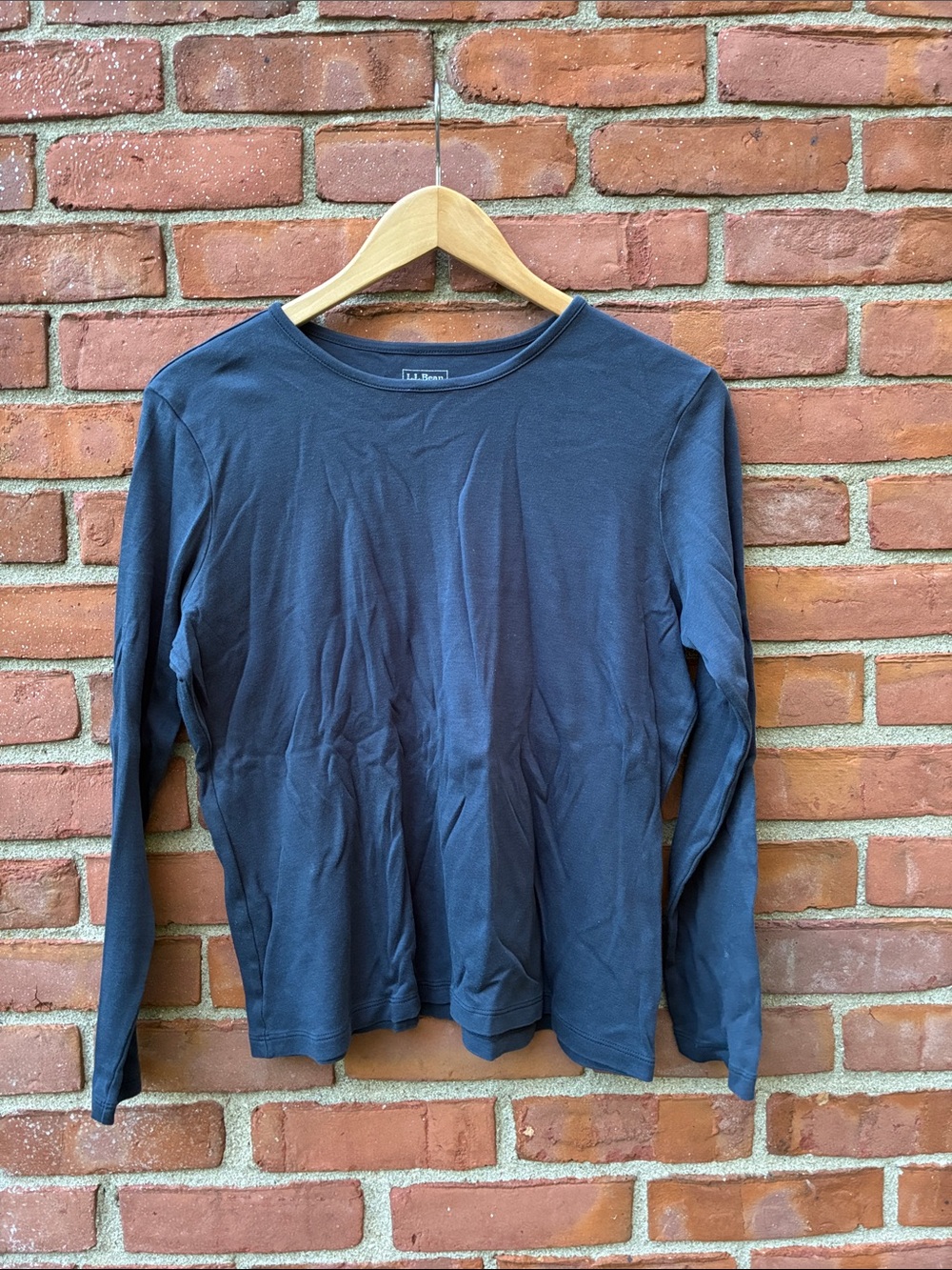 L.L. Bean Navy Long-Sleeve Crewneck Tee